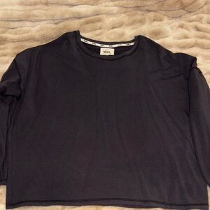 Madewell So Soft Black/Gray Long Sleeve Top